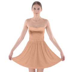 Coral Sands Orange	 - 	strapless Bra Top Dress