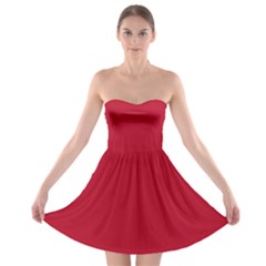 Space Cherry Red	 - 	strapless Bra Top Dress