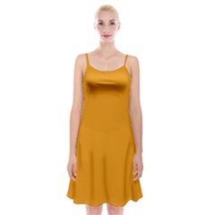 Mango Mojito Orange	 - 	Spaghetti Strap Velvet Dress