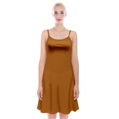 Windsor Orange	 - 	spaghetti Strap Velvet Dress by ColorfulDresses