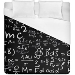 E=mc2 Text Science Albert Einstein Formula Mathematics Physics Duvet Cover (king Size) by Jancukart