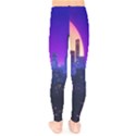The Sun Night Music The City Background 80s 80 s Synth Kids  Leggings View2