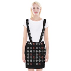 Black And Multicolored Polka Dot Artwork Digital Art Braces Suspender Skirt