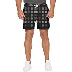 Black And Multicolored Polka Dot Artwork Digital Art Men s Runner Shorts by Jancukart