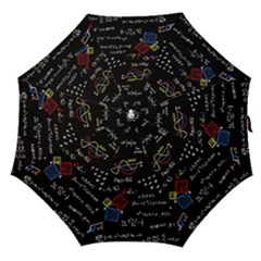 Black Background With Text Overlay Mathematics Formula Board Straight Umbrellas by Jancukart