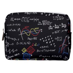 Black Background With Text Overlay Mathematics Formula Board Make Up Pouch (medium)