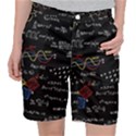 Black Background With Text Overlay Mathematics Formula Board Pocket Shorts View1