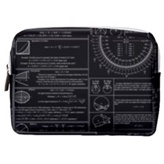 Black Background With Text Overlay Mathematics Trigonometry Make Up Pouch (medium)