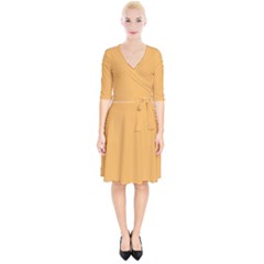 Bees Wax Orange	 - 	wrap Up Cocktail Dress by ColorfulDresses