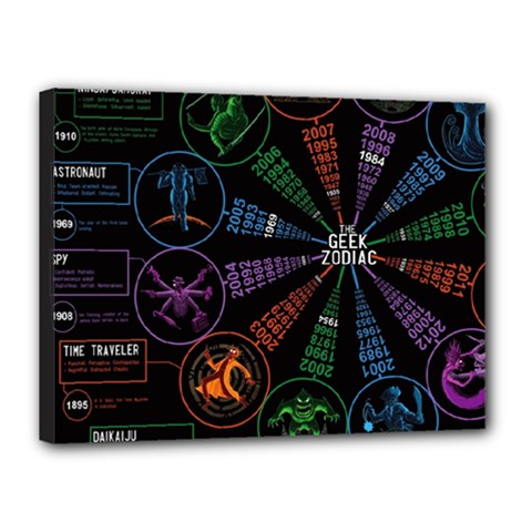 Zodiac Geek Canvas 16  X 12  (stretched) by Jancukart