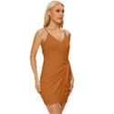 Alloy Orange	 - 	Wrap Tie Front Dress View3