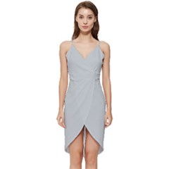 Glacier Grey	 - 	wrap Frill Dress by ColorfulDresses