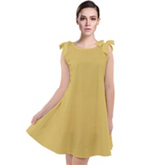 Trombone Yellow	 - 	tie Up Tunic Dress by ColorfulDresses