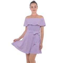 Wisteria Purple	 - 	off Shoulder Velour Dress by ColorfulDresses