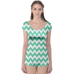 Chevron Pattern Giftt Boyleg Leotard  by GardenOfOphir