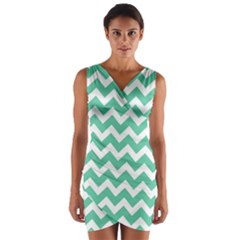 Chevron Pattern Giftt Wrap Front Bodycon Dress by GardenOfOphir