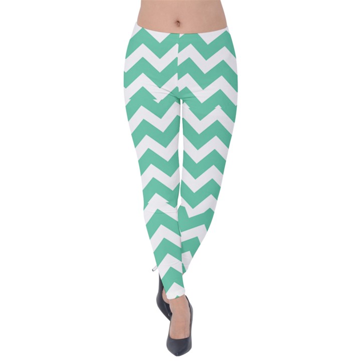 Chevron Pattern Giftt Velvet Leggings