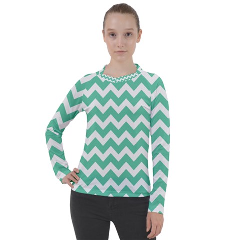 Chevron Pattern Giftt Women s Pique Long Sleeve Tee by GardenOfOphir