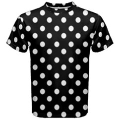 Black And White Polka Dots Men s Cotton Tee by GardenOfOphir