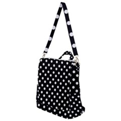 Black And White Polka Dots Crossbody Backpack by GardenOfOphir