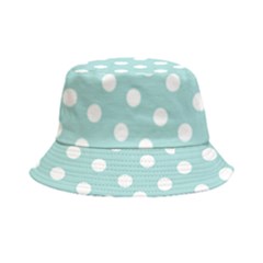 Blue And White Polka Dots Bucket Hat by GardenOfOphir
