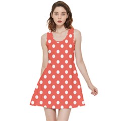 Indian Red Polka Dots Inside Out Reversible Sleeveless Dress by GardenOfOphir