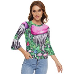 Liberty Cap Magic Mushroom Bell Sleeve Top