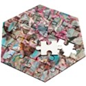 Aqua blend Wooden Puzzle Hexagon View2