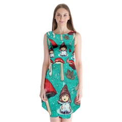 Magic Mushroom Sleeveless Chiffon Dress   by GardenOfOphir