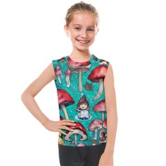 Magic Mushroom Kids  Mesh Tank Top by GardenOfOphir