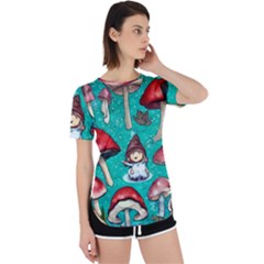 Magic Mushroom Perpetual Short Sleeve T-shirt by GardenOfOphir