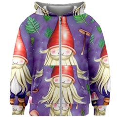 Sacred Mushroom Kids  Zipper Hoodie Without Drawstring by GardenOfOphir