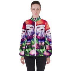 Liberty Cap Mushroom Art Women s High Neck Windbreaker by GardenOfOphir