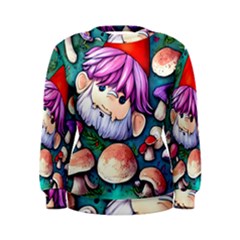 Sacred Mushroom Art Women s Sweatshirt by GardenOfOphir