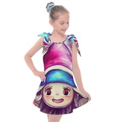 Magic Mushrooms For Conjuring Kids  Tie Up Tunic Dress by GardenOfOphir