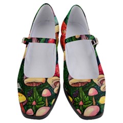 Sacred Mushrooms For Necromancy Women s Mary Jane Shoes by GardenOfOphir