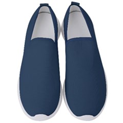 Navy Peony Blue	 - 	slip On Sneakers by ColorfulShoes