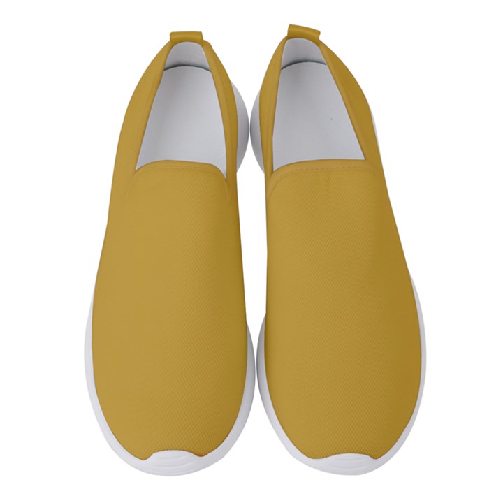 Satin Sheen Gold	 - 	Slip On Sneakers