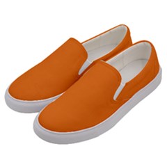 Carrot Orange	 - 	canvas Slip Ons by ColorfulShoes