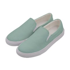 Pistachio Green	 - 	canvas Slip Ons