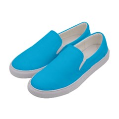 Vivid Sky Blue	 - 	canvas Slip Ons by ColorfulShoes