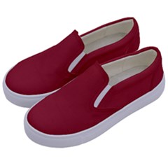 Japanese Carmine Red	 - 	canvas Slip Ons by ColorfulShoes