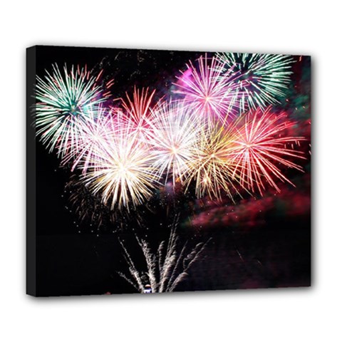 Firework Deluxe Canvas 24  X 20  (stretched) by artworkshop