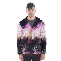 Firework Men s Hooded Windbreaker by artworkshop