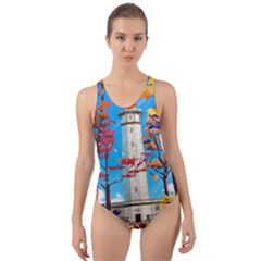 Lighthouse Cut-out Back One Piece Swimsuit by artworkshop