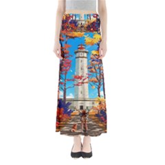 Lighthouse Full Length Maxi Skirt by artworkshop