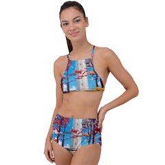 Lighthouse High Waist Tankini Set by artworkshop