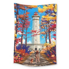 Lighthouse Large Tapestry by artworkshop