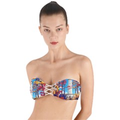 Lighthouse Twist Bandeau Bikini Top by artworkshop