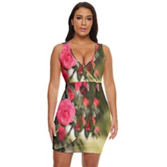 Flower Draped Bodycon Dress by artworkshop